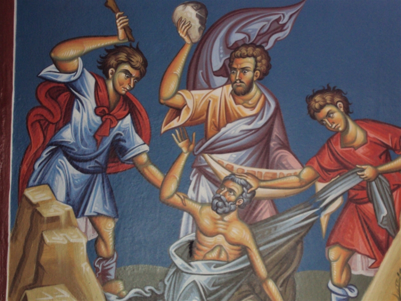 Η Παραβολή του καλού Σαμαρείτη (Λεπτομέρεια,σκόνες αγιογρ.σε πανί)